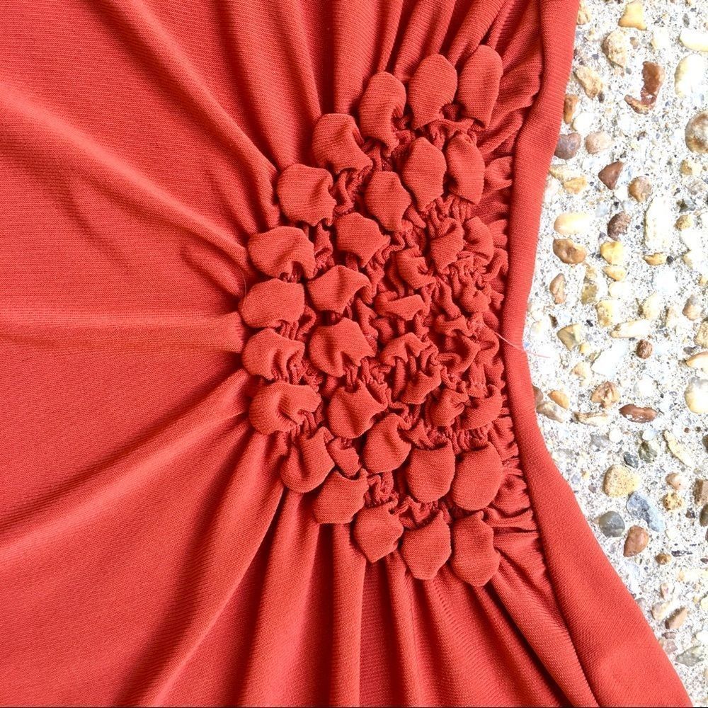 Bleeker & Mcdougal Rust Asymmetrical Cinched Hem … - image 5